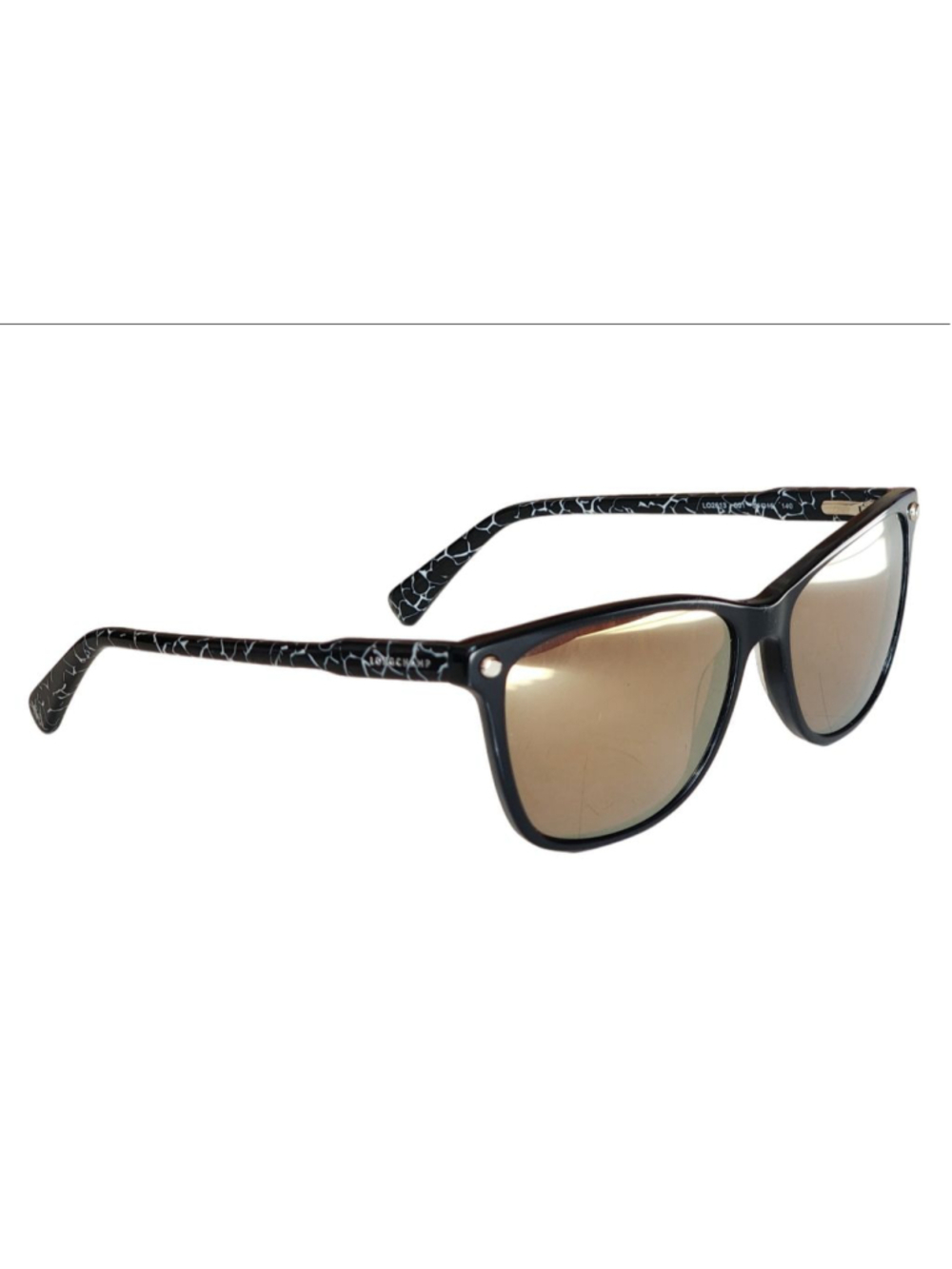 LONGCHAMP NEW LO2613 Mirrored Black Square Sunglasses
